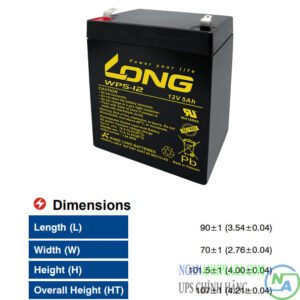 ẮC QUY LONG 12V5AH ( WP5-12) WP5 12 KICH THUOC 2 ngananh